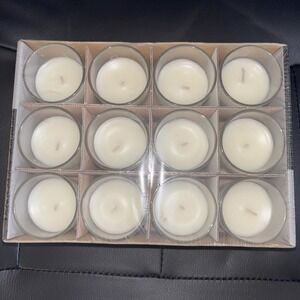 Lot Of 12 Ashland Basic Elements Detail Glass Votives New Sealed